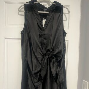 NWT aqua silky black dress
